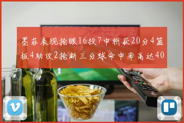 墨菲表现抢眼16投7中斩获20分4篮板4助攻2抢断三分球命中率高达40
